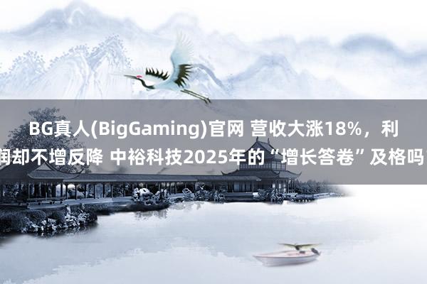 BG真人(BigGaming)官网 营收大涨18%，利润却不增反降 中裕科技2025年的“增长答卷”及格吗？
