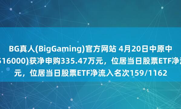 BG真人(BigGaming)官方网站 4月20日中原中证大数据产业ETF(516000)获净申购335.47万元，位居当日股票ETF净流入名次159/1162