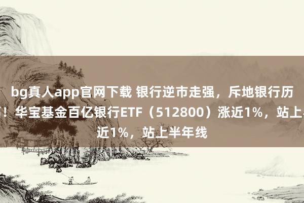 bg真人app官网下载 银行逆市走强，斥地银行历史新高！华宝基金百亿银行ETF（512800）涨近1%，站上半年线