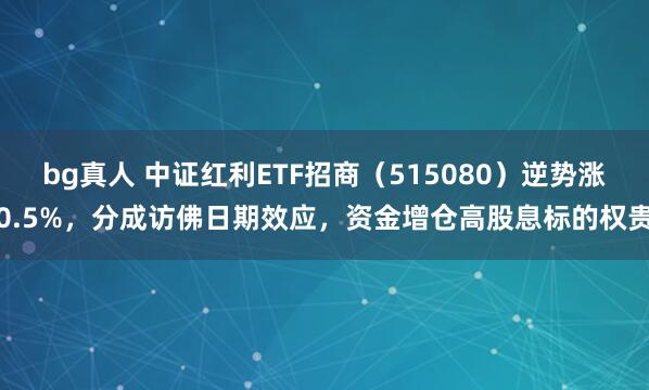 bg真人 中证红利ETF招商（515080）逆势涨0.5%，分成访佛日期效应，资金增仓高股息标的权贵