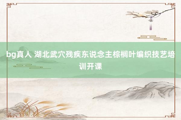 bg真人 湖北武穴残疾东说念主棕榈叶编织技艺培训开课