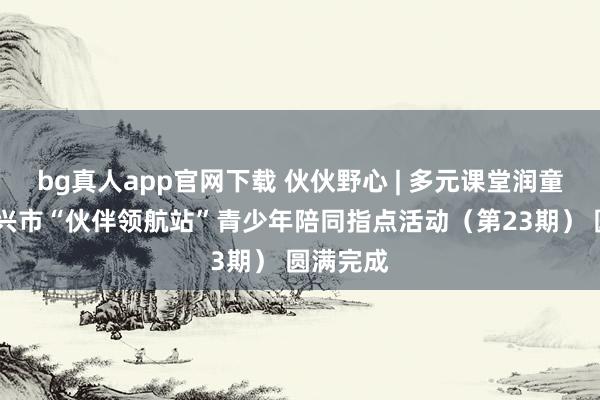 bg真人app官网下载 伙伙野心 | 多元课堂润童心——东兴市“伙伴领航站”青少年陪同指点活动（第23期） 圆满完成