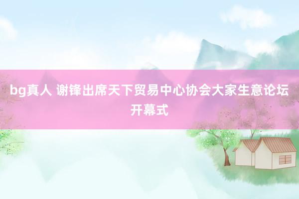 bg真人 谢锋出席天下贸易中心协会大家生意论坛开幕式